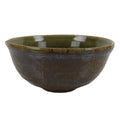 Japanese Ceramic Bowl Kobachi Owan Vtg Katakuchi Nimono Nabe Green Brown Y126