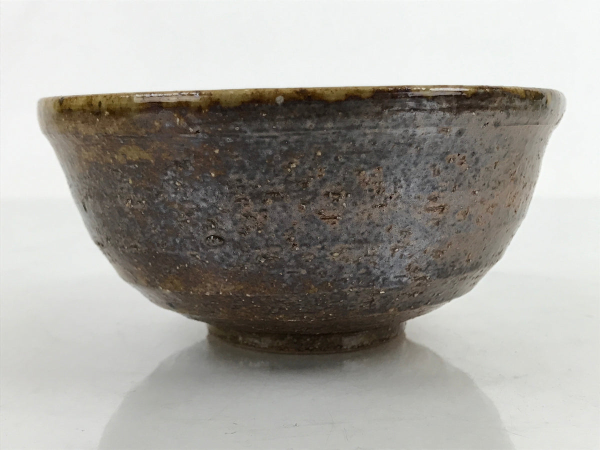 Japanese Ceramic Bowl Kobachi Owan Vtg Katakuchi Nimono Nabe Green Brown Y128