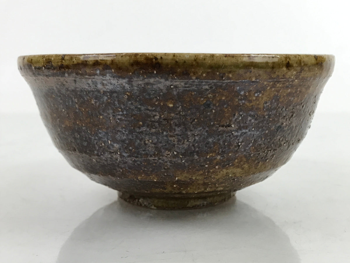 Japanese Ceramic Bowl Kobachi Owan Vtg Katakuchi Nimono Nabe Green Brown Y128