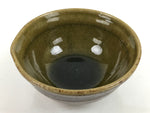 Japanese Ceramic Bowl Kobachi Owan Vtg Katakuchi Nimono Nabe Green Brown Y128