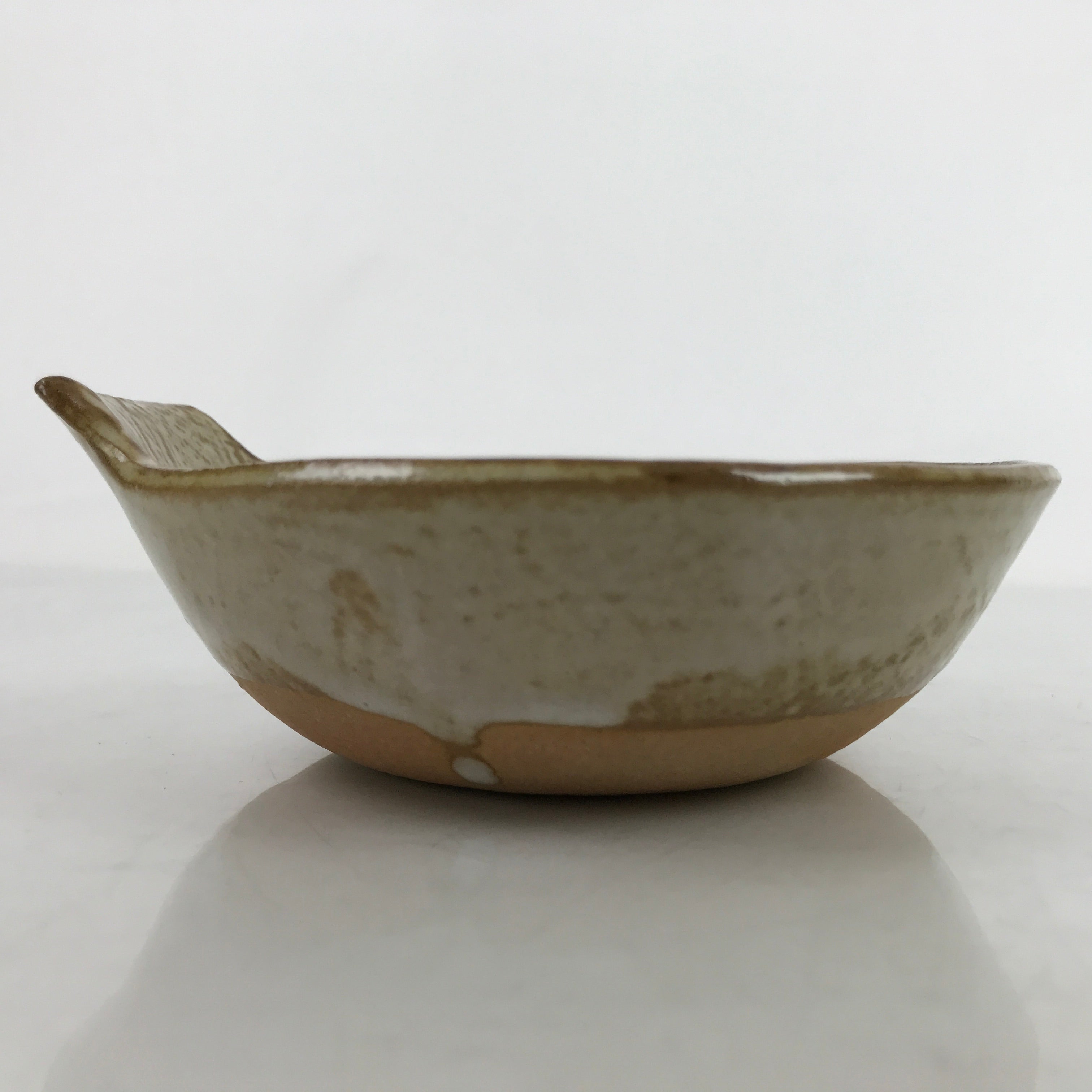 Japanese Ceramic Bowl Kobachi Vtg Nabe Side Dish Bamboo Leaves Light Brown Y150