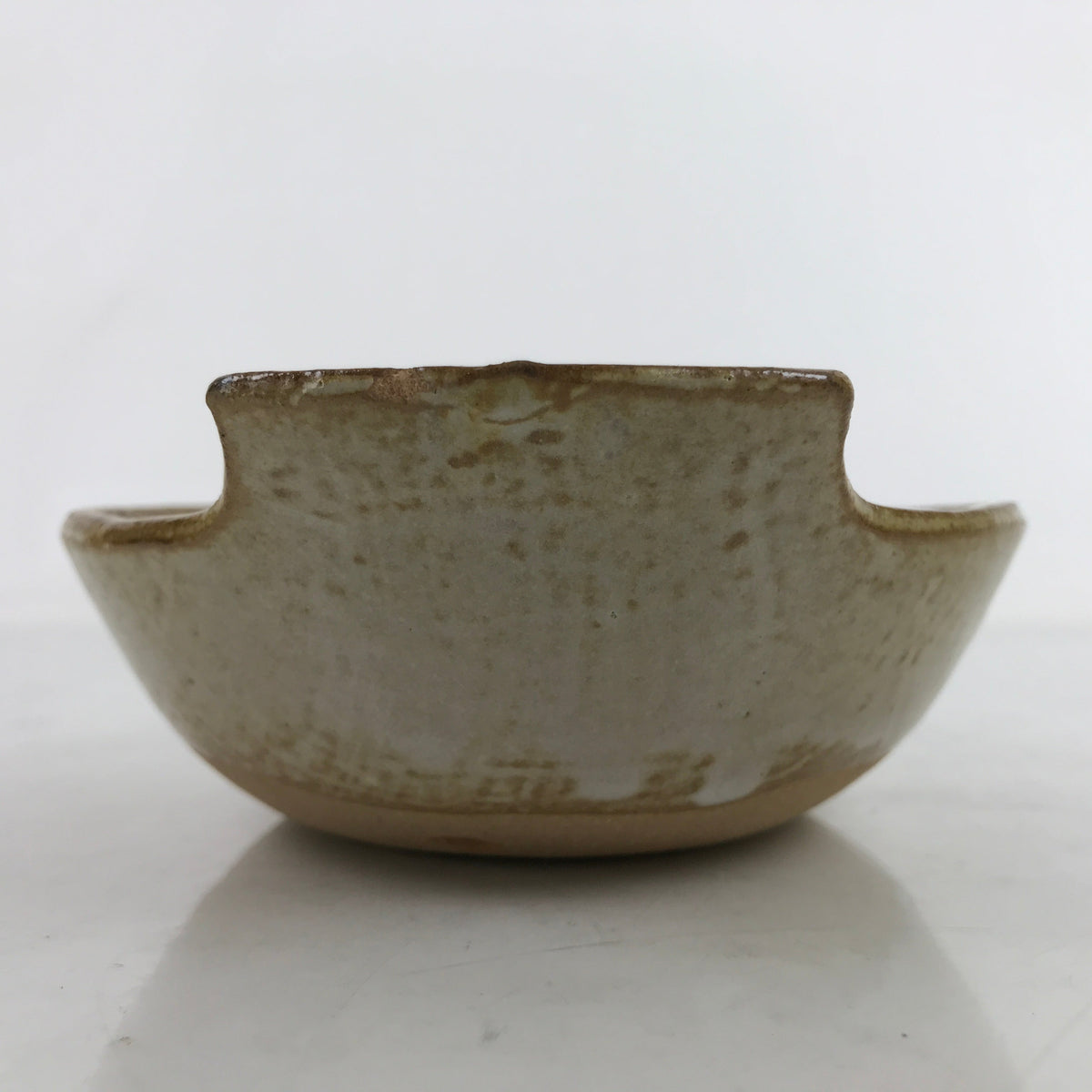 Japanese Ceramic Bowl Kobachi Vtg Nabe Side Dish Bamboo Leaves Light Brown Y157