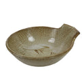 Japanese Ceramic Bowl Kobachi Vtg Nabe Side Dish Bamboo Leaves Light Brown Y157