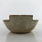 Japanese Ceramic Bowl Kobachi Vtg Nabe Side Dish Bamboo Leaves Light Brown Y158