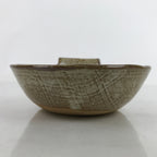 Japanese Ceramic Bowl Kobachi Vtg Nabe Side Dish Bamboo Leaves Light Brown Y158