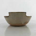 Japanese Ceramic Bowl Kobachi Vtg Nabe Side Dish Bamboo Leaves Light Brown Y159