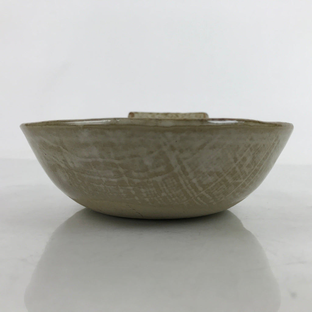 Japanese Ceramic Bowl Kobachi Vtg Nabe Side Dish Spike Rice Light Brown Y152