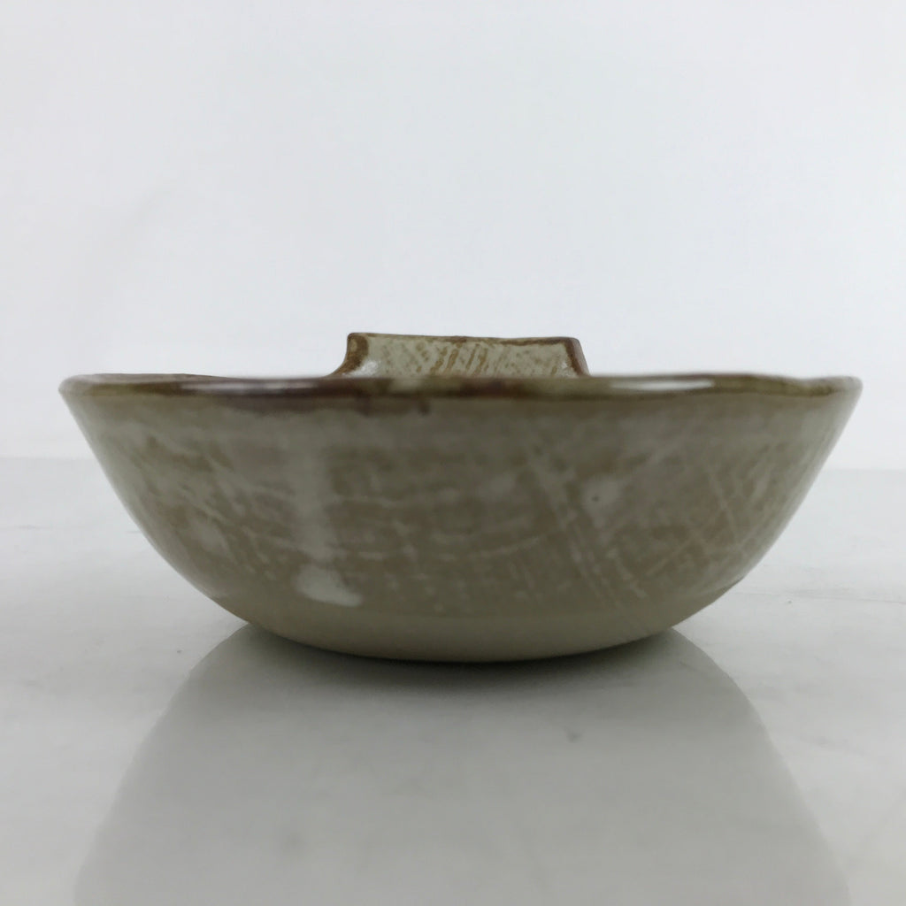 Japanese Ceramic Bowl Kobachi Vtg Nabe Side Dish Spike Rice Light Brown Y154