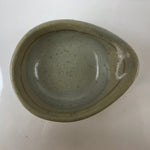 Japanese Ceramic Bowl Kobachi Vtg Nabe Side Dish Teardrop Beige Gray PY897