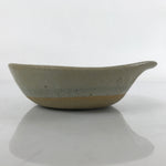 Japanese Ceramic Bowl Kobachi Vtg Nabe Side Dish Teardrop Beige Gray PY898