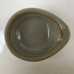 Japanese Ceramic Bowl Kobachi Vtg Nabe Side Dish Teardrop Beige Gray PY898