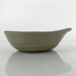 Japanese Ceramic Bowl Kobachi Vtg Nabe Side Dish Teardrop Beige Gray PY899