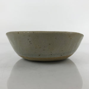 Japanese Ceramic Bowl Kobachi Vtg Nabe Side Dish Teardrop Beige Gray PY899