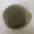 Japanese Ceramic Bowl Kobachi Vtg Nabe Side Dish Teardrop Beige Gray PY899
