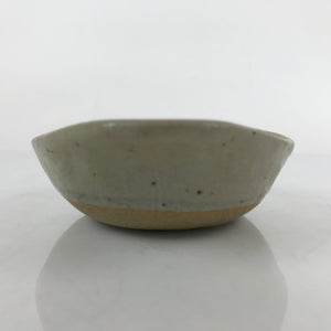 Japanese Ceramic Bowl Kobachi Vtg Nabe Side Dish Teardrop Beige Gray PY900