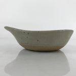 Japanese Ceramic Bowl Kobachi Vtg Nabe Side Dish Teardrop Beige Gray PY900