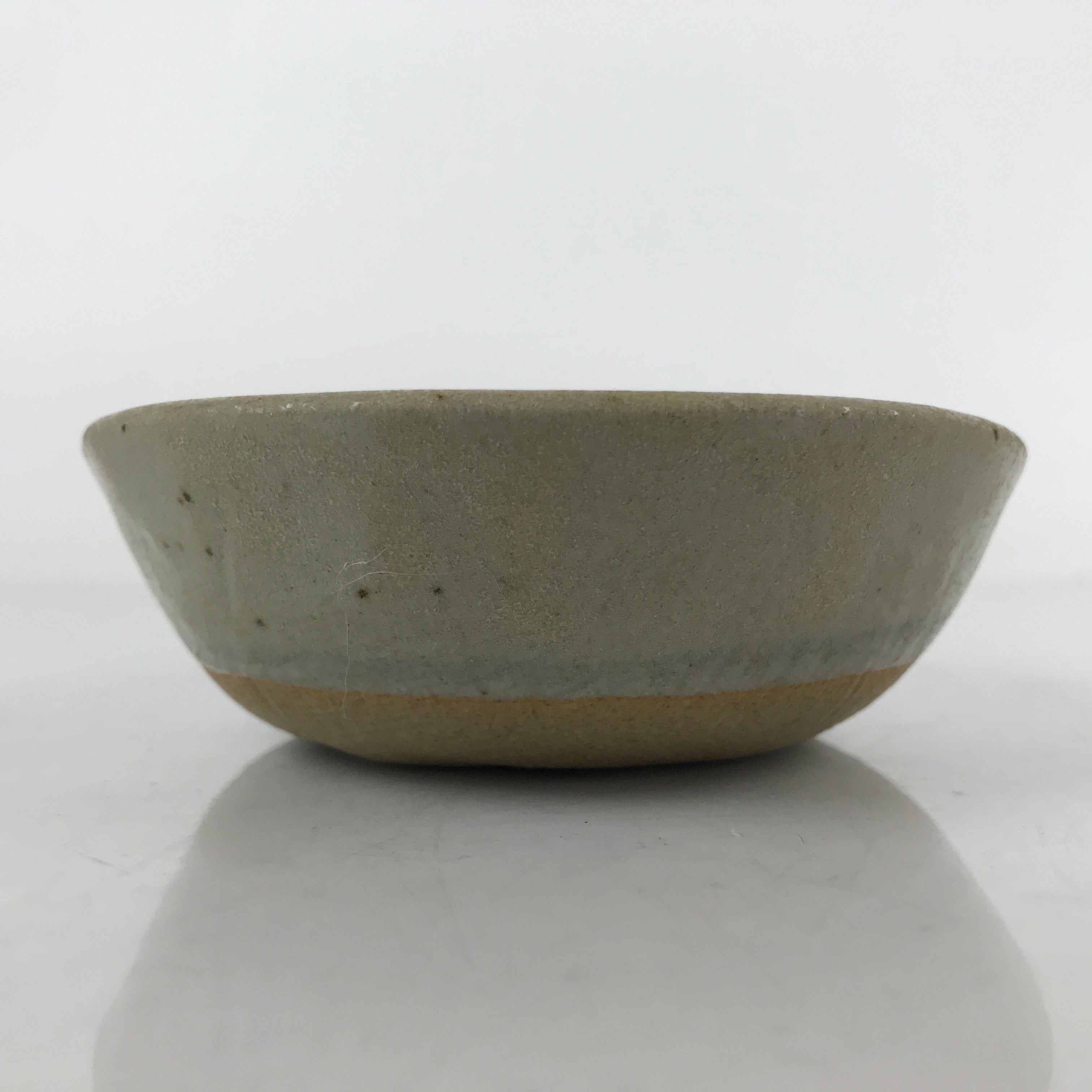 Japanese Ceramic Bowl Kobachi Vtg Nabe Side Dish Teardrop Beige Gray PY900