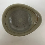 Japanese Ceramic Bowl Kobachi Vtg Nabe Side Dish Teardrop Beige Gray PY900