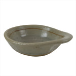 Japanese Ceramic Bowl Kobachi Vtg Nabe Side Dish Teardrop Beige Gray PY900