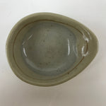 Japanese Ceramic Bowl Kobachi Vtg Nabe Side Dish Teardrop Beige Gray PY902