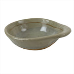 Japanese Ceramic Bowl Kobachi Vtg Nabe Side Dish Teardrop Beige Gray PY902