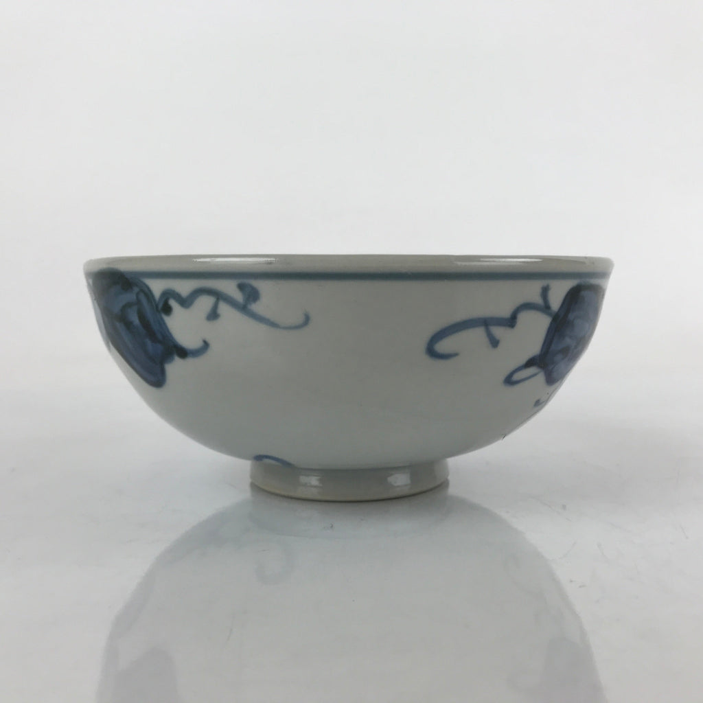 Japanese Ceramic Bowl Kobachi Vtg Side Dish Blue Gray Grapes Design PY904