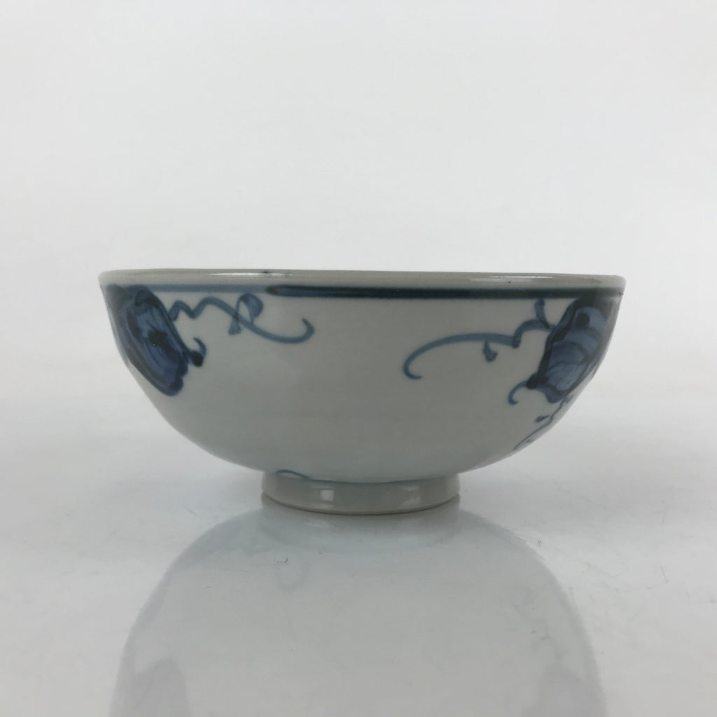 Japanese Ceramic Bowl Kobachi Vtg Side Dish Blue Gray Grapes Design PY904