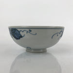 Japanese Ceramic Bowl Kobachi Vtg Side Dish Blue Gray Grapes Design PY905