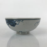 Japanese Ceramic Bowl Kobachi Vtg Side Dish Blue Gray Grapes Design PY905