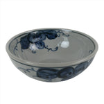 Japanese Ceramic Bowl Kobachi Vtg Side Dish Blue Gray Grapes Design PY905