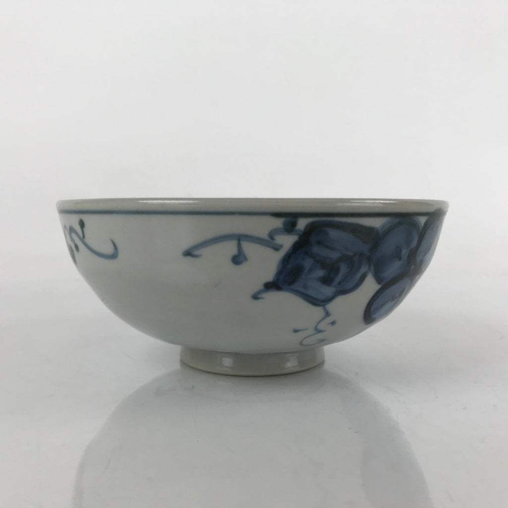 Japanese Ceramic Bowl Kobachi Vtg Side Dish Blue Gray Grapes Design PY906