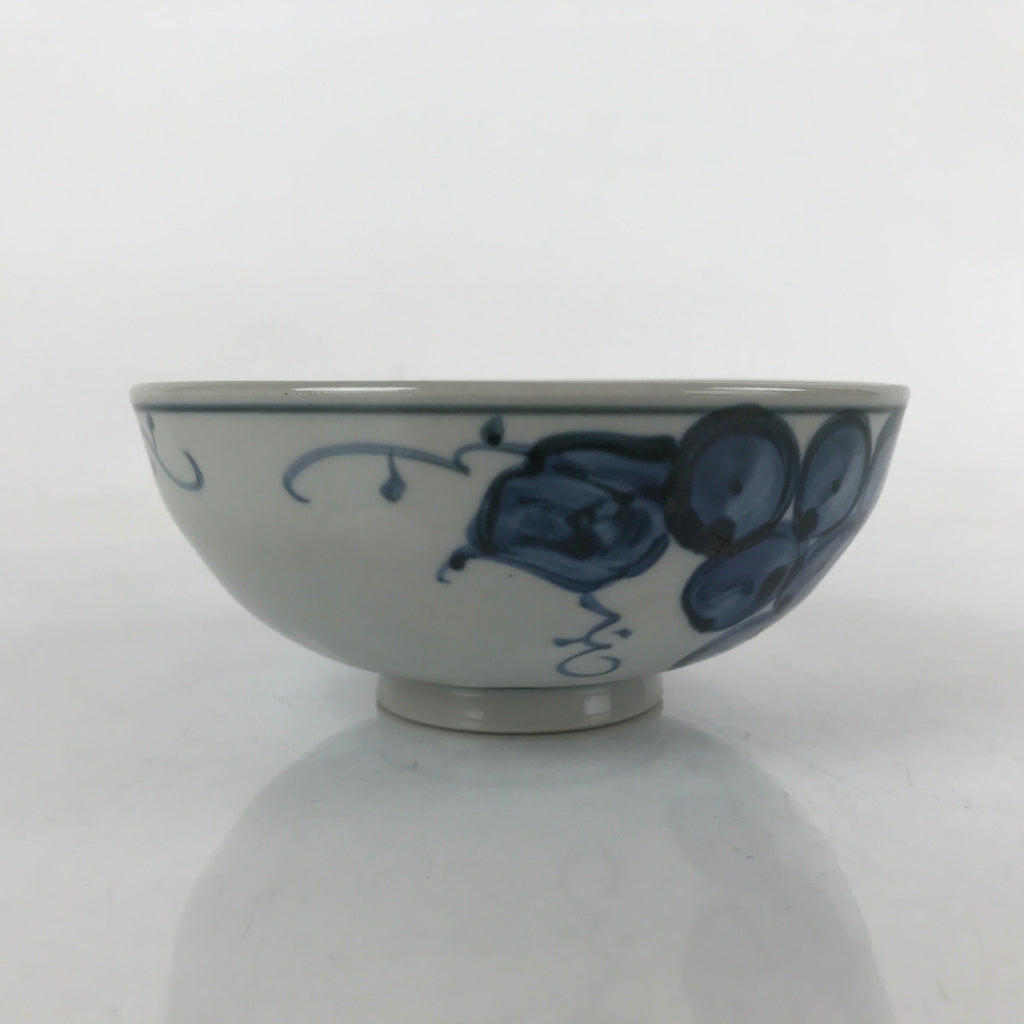 Japanese Ceramic Bowl Kobachi Vtg Side Dish Blue Gray Grapes Design PY906