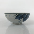 Japanese Ceramic Bowl Kobachi Vtg Side Dish Blue Gray Grapes Design PY906