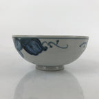 Japanese Ceramic Bowl Kobachi Vtg Side Dish Blue Gray Grapes Design PY906