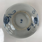 Japanese Ceramic Bowl Kobachi Vtg Side Dish Blue Gray Grapes Design PY906