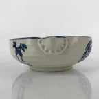 Japanese Ceramic Bowl Kobachi Vtg Side Dish Katakuchi Blue White Floral PY921