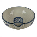 Japanese Ceramic Bowl Kobachi Vtg Side Dish Katakuchi Blue White Floral PY922