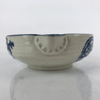 Japanese Ceramic Bowl Kobachi Vtg Side Dish Katakuchi Blue White Floral PY923