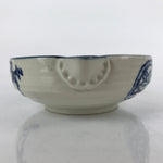 Japanese Ceramic Bowl Kobachi Vtg Side Dish Katakuchi Blue White Floral PY923