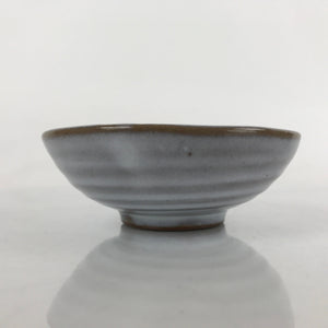 Japanese Ceramic Bowl Kobachi Vtg Side Dish Simple Design Gray Glaze Brown PY891