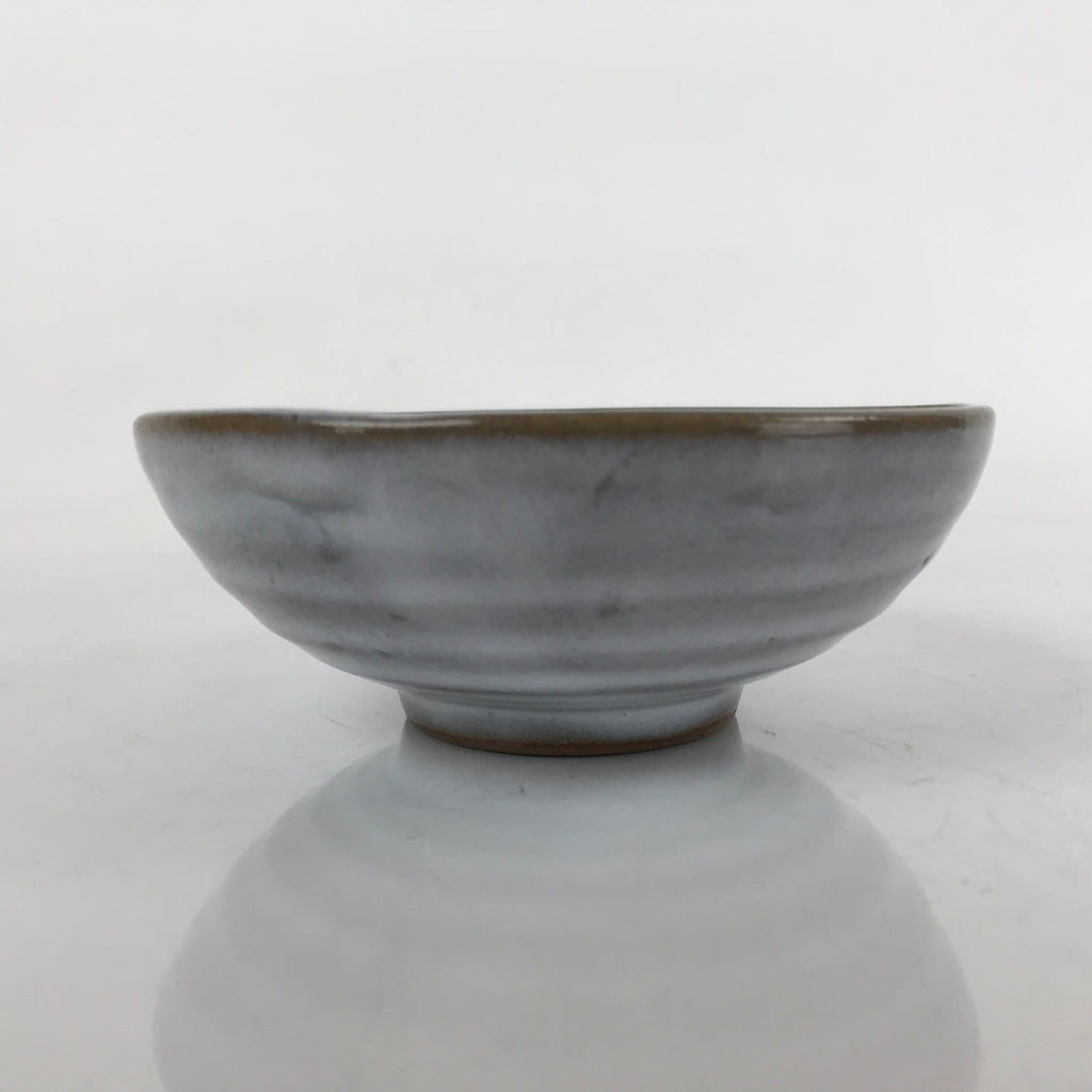 Japanese Ceramic Bowl Kobachi Vtg Side Dish Simple Design Gray Glaze Brown PY892