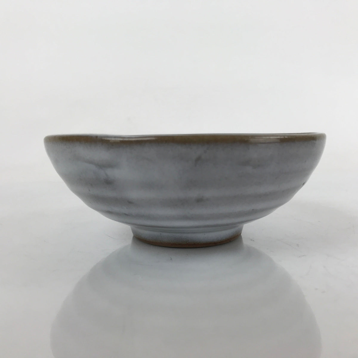 Japanese Ceramic Bowl Kobachi Vtg Side Dish Simple Design Gray Glaze Brown PY892
