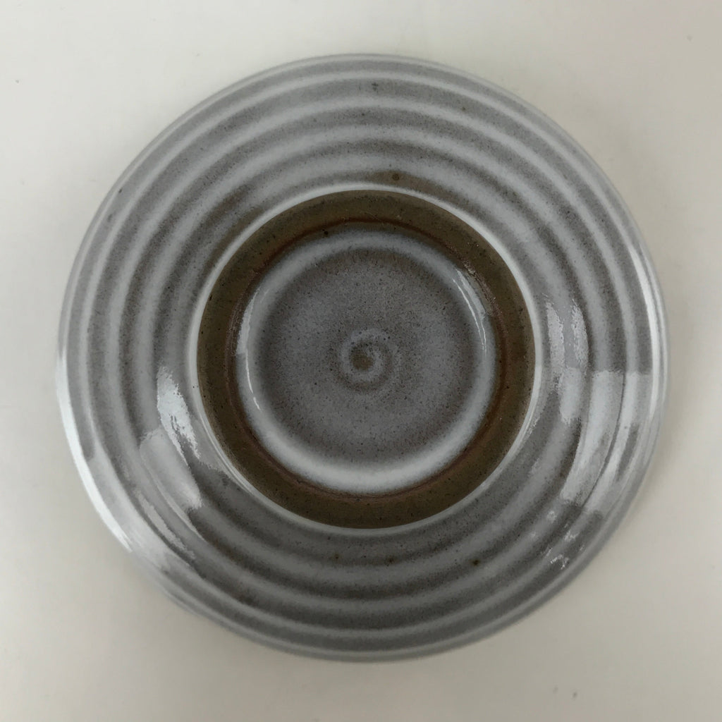 Japanese Ceramic Bowl Kobachi Vtg Side Dish Simple Design Gray Glaze Brown PY892