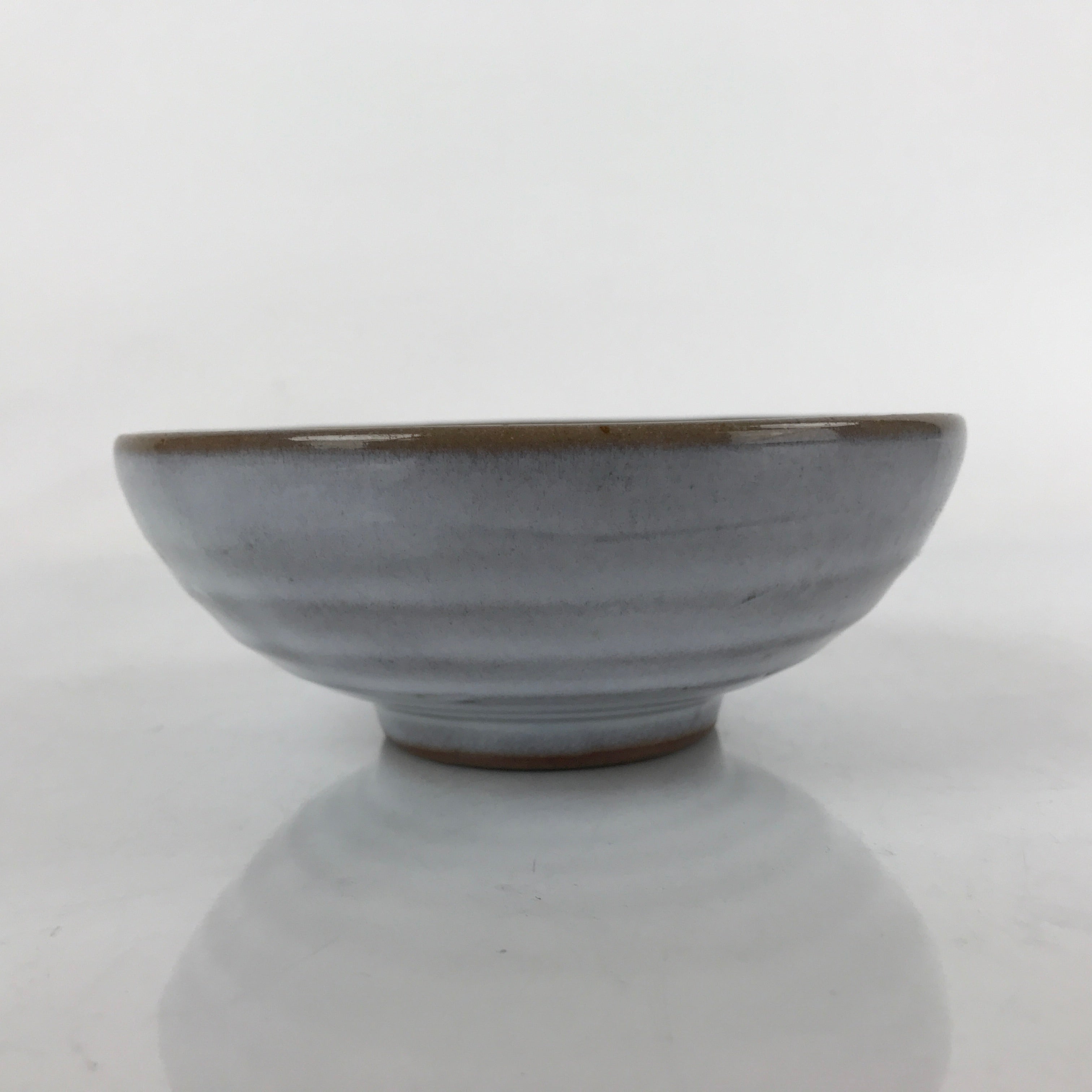 Japanese Ceramic Bowl Kobachi Vtg Side Dish Simple Design Gray Glaze Brown PY893