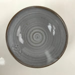 Japanese Ceramic Bowl Kobachi Vtg Side Dish Simple Design Gray Glaze Brown PY893