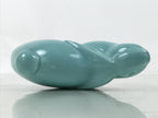 Japanese Ceramic Celadon Rabbit Figurine Vtg Zodiac Usagi Okimono Statue ST71