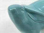 Japanese Ceramic Celadon Rabbit Figurine Vtg Zodiac Usagi Okimono Statue ST71