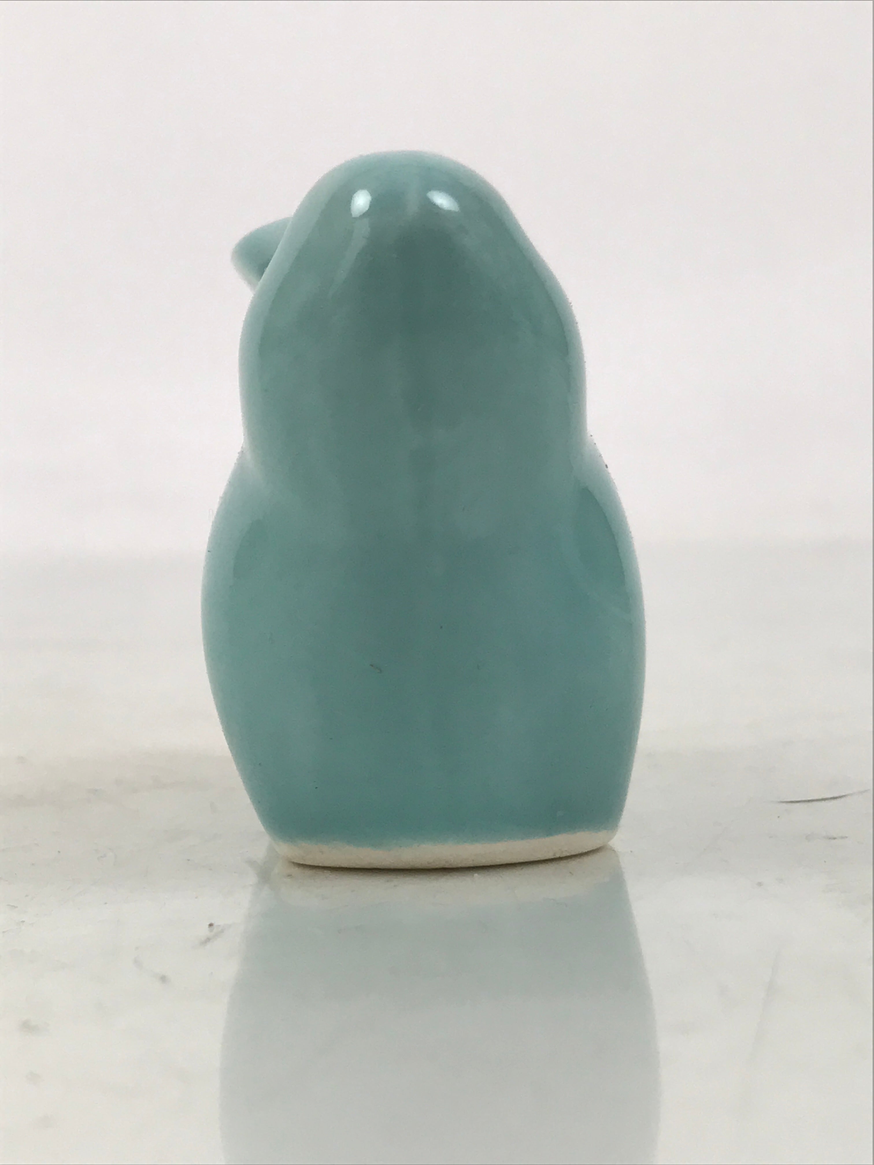 Japanese Ceramic Celadon Rabbit Figurine Vtg Zodiac Usagi Okimono Statue ST72
