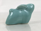 Japanese Ceramic Celadon Rabbit Figurine Vtg Zodiac Usagi Okimono Statue ST72