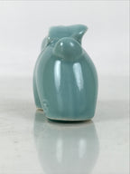 Japanese Ceramic Celadon Rabbit Figurine Vtg Zodiac Usagi Okimono Statue ST72